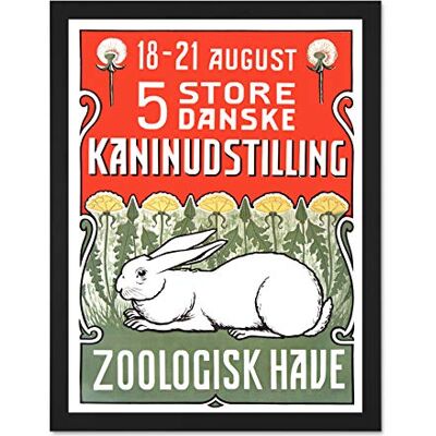 Wee Blue Coo Advertising Exhibition Animals Rabbits Copenhagen Zoo Denmark Large Framed Art Print Poster Wall Decor 18x24 inch Wee Blue Coo Advertising Exhibition Animals Rabbits Copenhagen Zoo Denmark Large Framed Art Print Poster Wall Decor 18x24 inch