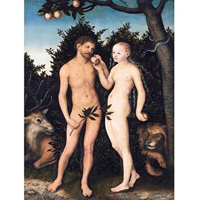 Fine Art Prints Lucas Cranach The Elder Adam Und Eva Im Paradies Sundenfall Large Wall Art Print Canvas Premium Poster Mural Fine Art Prints Lucas Cranach The Elder Adam Und Eva Im Paradies Sundenfall Large Wall Art Print Canvas Premium Poster Mural
