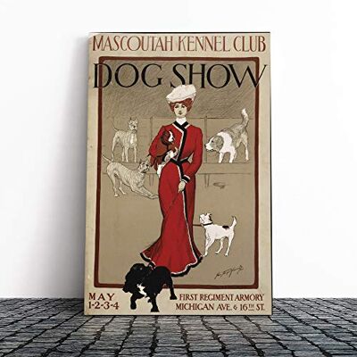 Big Box Art Poster Mascoutah Dog Show Canvas Print Gallery Wrapped 30mm Frame Wall Art 20x14 inches Ready to Hang Retro Animals Picture Living Room Bedroom Lounge Office Big Box Art Poster Mascoutah Dog Show Canvas Print Gallery Wrapped 30mm Frame Wall Art 20x14 inches Ready to Hang Retro Animals Picture Living Room Bedroom Lounge Office