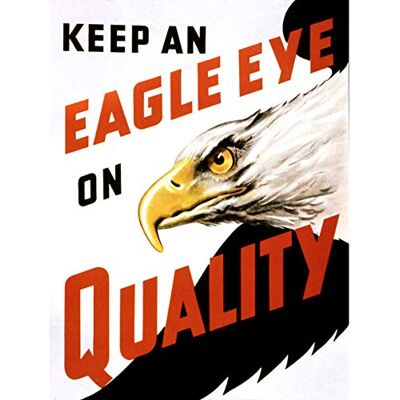 Fine Art Prints War WWII USA Eagle Eye Quality Effort Back Up Advert Premium Wall Art Canvas Print 18X24 Inch Fine Art Prints War WWII USA Eagle Eye Quality Effort Back Up Advert Premium Wall Art Canvas Print 18X24 Inch