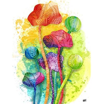 Artery8 Abstract Bright Watercolour Poppy Flowers Painting Unframed Wall Art Print Poster Home Decor Premium Artery8 Abstract Bright Watercolour Poppy Flowers Painting Unframed Wall Art Print Poster Home Decor Premium