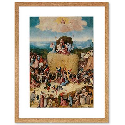 Wee Blue Coo Hieronymus Bosch Hay Wain Old Master Picture Framed Wall Art Print Wee Blue Coo Hieronymus Bosch Hay Wain Old Master Picture Framed Wall Art Print