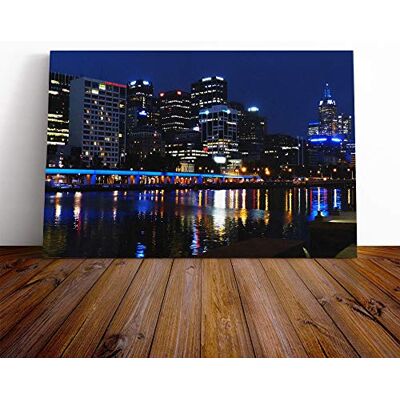 Big Box Art Melbourne at Night Australia Skyline Canvas Print Gallery Wrapped 30mm Frame Wall Art 20x14 inches Ready to Hang Modern Cityscape Picture Living Room Bedroom Lounge Office Big Box Art Melbourne at Night Australia Skyline Canvas Print Gallery Wrapped 30mm Frame Wall Art 20x14 inches Ready to Hang Modern Cityscape Picture Living Room Bedroom Lounge Office