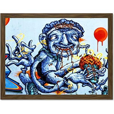 Fine Art Prints Graffiti Weird Guy Eating Large Framed Art Print Poster Wall Decor 18x24 inch Fine Art Prints Graffiti Weird Guy Eating Large Framed Art Print Poster Wall Decor 18x24 inch