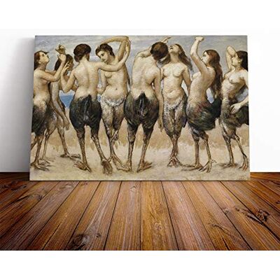 Big Box Art Hans Thoma Women in Bird Bodies Canvas Print Gallery Wrapped 30mm Frame Wall Art 30x20 inches Ready to Hang Modern Animals Picture Living Room Bedroom Lounge Office Big Box Art Hans Thoma Women in Bird Bodies Canvas Print Gallery Wrapped 30mm Frame Wall Art 30x20 inches Ready to Hang Modern Animals Picture Living Room Bedroom Lounge Office