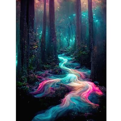 Doppelganger33 LTD The Enchanted Forest Magical Fantasy River Large Wall Art Poster Print Thick Paper 18X24 Inch Doppelganger33 LTD The Enchanted Forest Magical Fantasy River Large Wall Art Poster Print Thick Paper 18X24 Inch