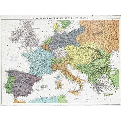 Fine Art Prints Stanford 1870 Map Franco-Prussian War Europe Large XL Wall Art Canvas Print Fine Art Prints Stanford 1870 Map Franco-Prussian War Europe Large XL Wall Art Canvas Print