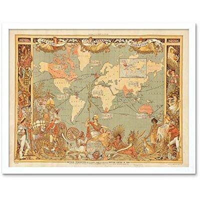 Artery8 - British Empire 1886 Imperial Federation Colony World Map - 12x16 inch - print Artery8 - British Empire 1886 Imperial Federation Colony World Map - 12x16 inch - print