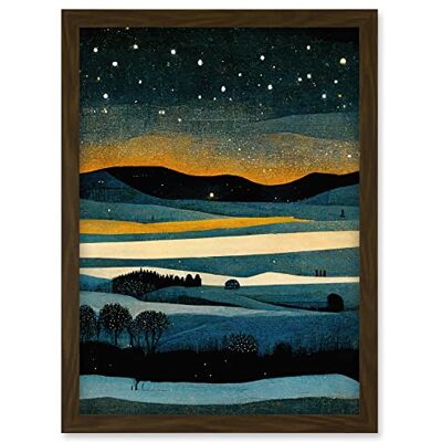 Doppelganger33 LTD Star Filled Twilight Landscape Painting Artwork Framed A3 Wall Art Print Doppelganger33 LTD Star Filled Twilight Landscape Painting Artwork Framed A3 Wall Art Print