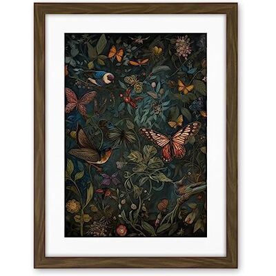 Artery8 William Morris Style Plants Birds and Butterflies Artwork Framed Wall Art Print 18X24 Inch Artery8 William Morris Style Plants Birds and Butterflies Artwork Framed Wall Art Print 18X24 Inch