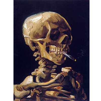 Wee Blue Coo VINCENT VAN GOGH SKULL WITH A BURNING CIGARETTE OLD ART PAINTING PRINT 12x16 inch 30x40cm 2922OM Wee Blue Coo VINCENT VAN GOGH SKULL WITH A BURNING CIGARETTE OLD ART PAINTING PRINT 12x16 inch 30x40cm 2922OM