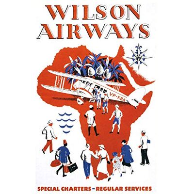 Wee Blue Coo Travel Transport African Air Service Wilson Map Palm Compass Kenya Fine Art Print Poster 30X40Cm Cc2093 Wee Blue Coo Travel Transport African Air Service Wilson Map Palm Compass Kenya Fine Art Print Poster 30X40Cm Cc2093