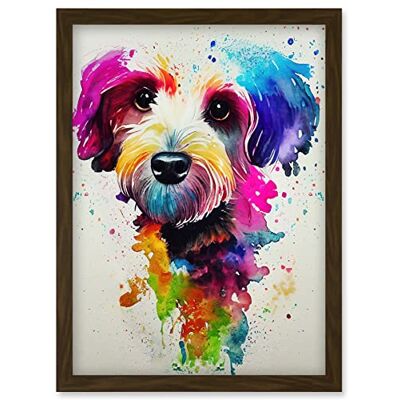 Artery8 - Ink Splatter Cockapoo - A4 - Brown - Wall Art Artery8 - Ink Splatter Cockapoo - A4 - Brown - Wall Art