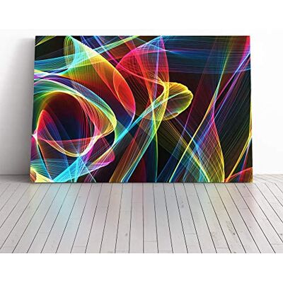 Big Box Art Rainbow Abstract Smoke and Flames (3) Canvas Print Gallery Wrapped 30mm Frame Wall Art 24x16 inches Ready to Hang Abstract Rainbow Picture Living Room Bedroom Lounge Office Big Box Art Rainbow Abstract Smoke and Flames (3) Canvas Print Gallery Wrapped 30mm Frame Wall Art 24x16 inches Ready to Hang Abstract Rainbow Picture Living Room Bedroom Lounge Office