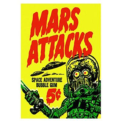 Wee Blue Coo Advert Mars Attacks Bubble Gum Alien Monster Saucer Wall Art Print Wee Blue Coo Advert Mars Attacks Bubble Gum Alien Monster Saucer Wall Art Print