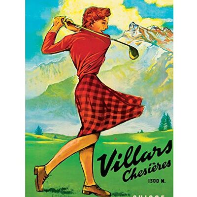 Wee Blue Coo Vintage Sport Golf Villars Chesieres Suisse Art Print Poster Wall Decor 12X16 Inch Wee Blue Coo Vintage Sport Golf Villars Chesieres Suisse Art Print Poster Wall Decor 12X16 Inch