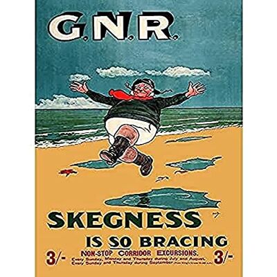Fine Art Prints GNR Rail Skegness Vintage Advert Art Print Canvas Premium Wall Decor Poster Fine Art Prints GNR Rail Skegness Vintage Advert Art Print Canvas Premium Wall Decor Poster