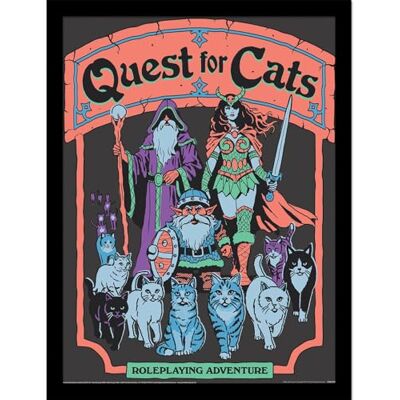 Pyramid Steven Rhodes (Quest For Cats) Collector Print – Collector Print Poster (Framed) – Wall Art for Fans – Official Merchandise – One Size Pyramid Steven Rhodes (Quest For Cats) Collector Print – Collector Print Poster (Framed) – Wall Art for Fans – Official Merchandise – One Size