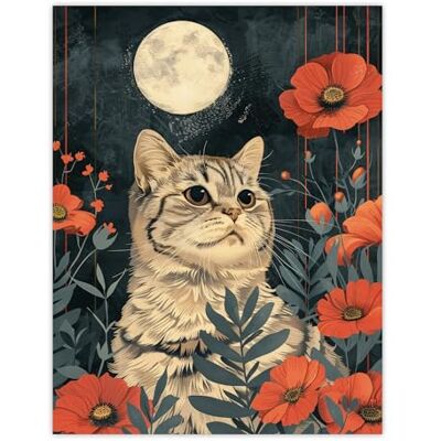 Artery8 Kitten in Poppies by Moon Cat Lover Animal Nature For Living Room Large Wall Art Poster Print Thick Paper 18X24 Inch Artery8 Kitten in Poppies by Moon Cat Lover Animal Nature For Living Room Large Wall Art Poster Print Thick Paper 18X24 Inch