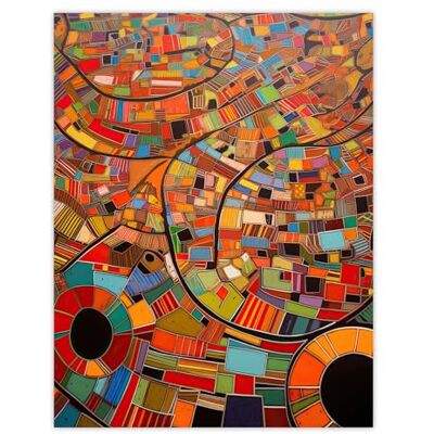 Artery8 - Aerial Africa - Bright Colours - 18x24 - Wall Art Print Artery8 - Aerial Africa - Bright Colours - 18x24 - Wall Art Print