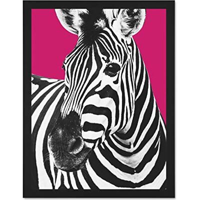 Wee Blue Coo Close up Beasties Zebra Large Framed Art Print Wall Poster 18x24 inch Wee Blue Coo Close up Beasties Zebra Large Framed Art Print Wall Poster 18x24 inch