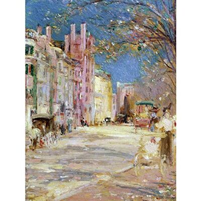 Fine Art Prints Bannister Boston Vintage Street Scene Painting Large Print Poster Wall Art Decor Picture Fine Art Prints Bannister Boston Vintage Street Scene Painting Large Print Poster Wall Art Decor Picture