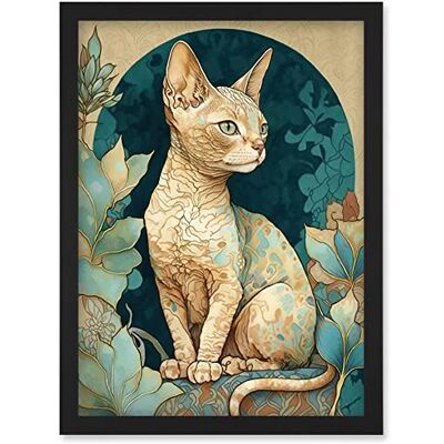 Artery8 - Devon Rex Cat Pattern Fur - Art Nouveau Artery8 - Devon Rex Cat Pattern Fur - Art Nouveau