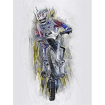 Wee Blue Coo Dirt Bike Motocross Sport Graphic Wall Art Print Wee Blue Coo Dirt Bike Motocross Sport Graphic Wall Art Print