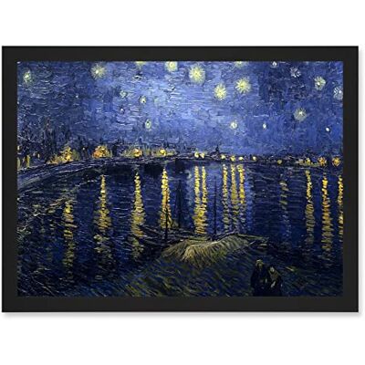 Artery8 - Starry Night Over Rhone A4 - Framed - Wall Art Print Artery8 - Starry Night Over Rhone A4 - Framed - Wall Art Print