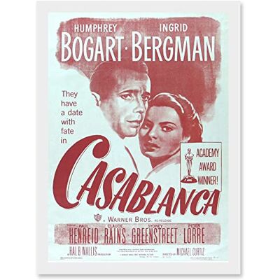 Artery8 - Casablanca - Framed - A4 - Wall Art Artery8 - Casablanca - Framed - A4 - Wall Art
