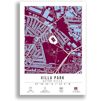 Mounted Gifts Trading Villa Park Stadium Map Minimalist A4/A3 Poster Photo Print Framed Gift Aston Villa (A4 Poster Only) Mounted Gifts Trading Villa Park Stadium Map Minimalist A4/A3 Poster Photo Print Framed Gift Aston Villa (A4 Poster Only)