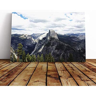 Big Box Art Landscape Yosemite National Park Mountains (2) Canvas Print Gallery Wrapped 30mm Frame Wall Art 30x20 inches Ready to Hang Modern Landscape Picture Living Room Bedroom Lounge Office Big Box Art Landscape Yosemite National Park Mountains (2) Canvas Print Gallery Wrapped 30mm Frame Wall Art 30x20 inches Ready to Hang Modern Landscape Picture Living Room Bedroom Lounge Office