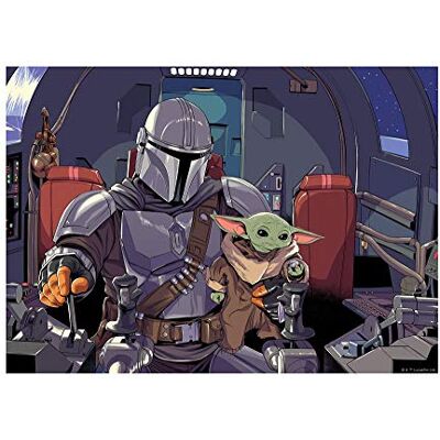 Komar Star Wars Wall Picture Mandalorian The Child Cockpit Decoration, Poster, Art Print Size 70 x 50 cm WB-SW-004-70x50, Colourful Komar Star Wars Wall Picture Mandalorian The Child Cockpit Decoration, Poster, Art Print Size 70 x 50 cm WB-SW-004-70x50, Colourful