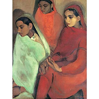 Fine Art Prints Sher-Gil Group Three Girls Painting Extra Large Art Print Wall Mural Poster Premium XL Fine Art Prints Sher-Gil Group Three Girls Painting Extra Large Art Print Wall Mural Poster Premium XL