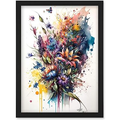 Artery8 - Flower Bouquet - Watercolour - Wall Art Print Artery8 - Flower Bouquet - Watercolour - Wall Art Print