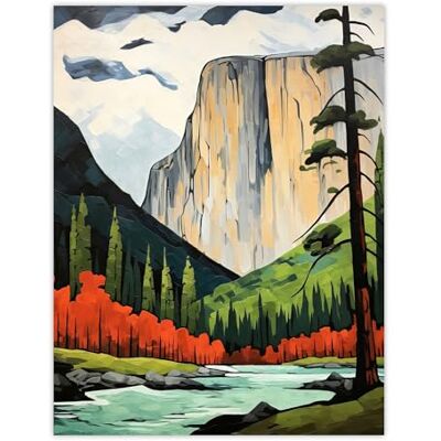 Artery8 El Capitan Autumn Colours Artwork Striking Landmark In Yosemite National Park Large Wall Art Poster Print Thick Paper 18X24 Inch Artery8 El Capitan Autumn Colours Artwork Striking Landmark In Yosemite National Park Large Wall Art Poster Print Thick Paper 18X24 Inch