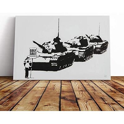 Big Box Art Banksy Golf Sale Graffiti Wall Art Canvas Print Gallery Wrapped 30mm Frame Wall Decor 20x14 inches Ready to Hang Pop Art Sport Picture Living Room Bedroom Lounge Office Big Box Art Banksy Golf Sale Graffiti Wall Art Canvas Print Gallery Wrapped 30mm Frame Wall Decor 20x14 inches Ready to Hang Pop Art Sport Picture Living Room Bedroom Lounge Office