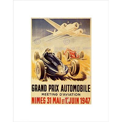 Wee Blue Coo SPORT ADVERT GRAND PRIX AIR SHOW NIMES FRANCE BLACK FRAMED ART PRINT B12X6315 Wee Blue Coo SPORT ADVERT GRAND PRIX AIR SHOW NIMES FRANCE BLACK FRAMED ART PRINT B12X6315