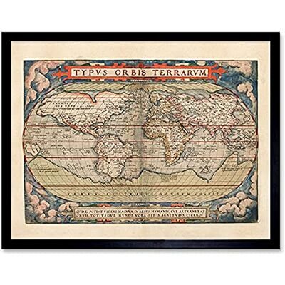 Fine Art Prints Map Ortelius 1579 World Earth Continents Ornate Unframed Wall Art Print Poster Home Decor Premium Fine Art Prints Map Ortelius 1579 World Earth Continents Ornate Unframed Wall Art Print Poster Home Decor Premium