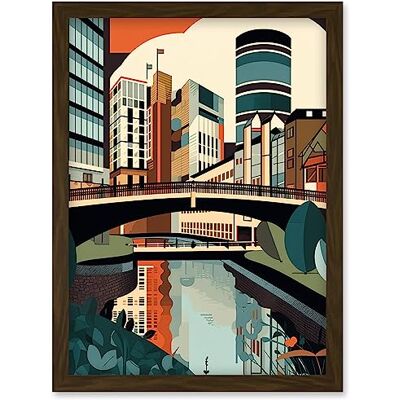 Artery8 - Birmingham City Centre Geometric Cityscape - A4 - Wall Art Print Artery8 - Birmingham City Centre Geometric Cityscape - A4 - Wall Art Print