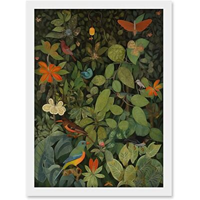 Artery8 Audubon Style Birds and Insects in Jungle Artwork Framed A3 Wall Art Print Artery8 Audubon Style Birds and Insects in Jungle Artwork Framed A3 Wall Art Print