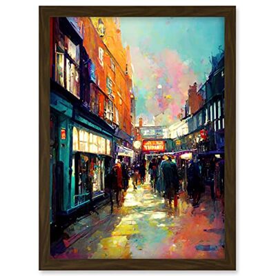 Doppelganger33 LTD Carnaby Street London Bright Acrylic Painting Artwork Framed A3 Wall Art Print Doppelganger33 LTD Carnaby Street London Bright Acrylic Painting Artwork Framed A3 Wall Art Print