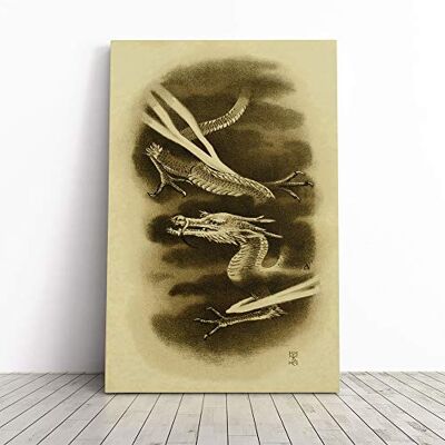 Big Box Art Wall Tatsu The Dragon Japanese Oriental Art Canvas Print Gallery Wrapped 30mm Frame Wall Art 20x14 inches Ready to Hang Asian Animal Picture Living Room Bedroom Lounge Office Big Box Art Wall Tatsu The Dragon Japanese Oriental Art Canvas Print Gallery Wrapped 30mm Frame Wall Art 20x14 inches Ready to Hang Asian Animal Picture Living Room Bedroom Lounge Office