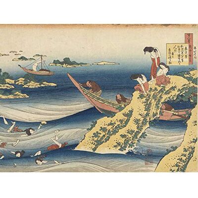 Artery8 Hokusai Pearl Diver Sea Boats Japanese Painting Unframed Wall Art Print Poster Home Decor Premium Artery8 Hokusai Pearl Diver Sea Boats Japanese Painting Unframed Wall Art Print Poster Home Decor Premium