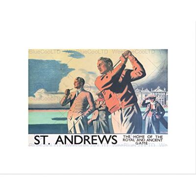 Wee Blue Coo Travel St Andrews Scotland Golf Sport Royal Ancient Game Wall Art Print Wee Blue Coo Travel St Andrews Scotland Golf Sport Royal Ancient Game Wall Art Print