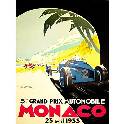 Wee Blue Coo Sport Advert Motor Race Grand Prix Monaco Monte Carlo Art Print Poster Wall Decor 12X16 Inch Wee Blue Coo Sport Advert Motor Race Grand Prix Monaco Monte Carlo Art Print Poster Wall Decor 12X16 Inch