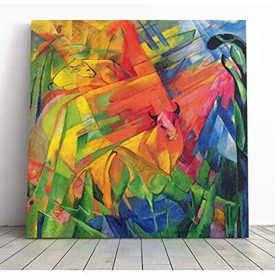 Big Box Art Canvas Print Wall Art Franz Marc Animals in Landscape Mounted and Stretched Box Frame Picture Home Decor for Kitchen, Living Room, Bedroom, Hallway, Multi-Colour, 14x14 Inch Big Box Art Canvas Print Wall Art Franz Marc Animals in Landscape Mounted and Stretched Box Frame Picture Home Decor for Kitchen, Living Room, Bedroom, Hallway, Multi-Colour, 14x14 Inch