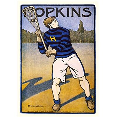 Wee Blue Coo Painting Sport Lacrosse Hopkins University Picture Wall Art Print Wee Blue Coo Painting Sport Lacrosse Hopkins University Picture Wall Art Print