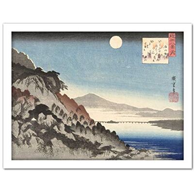 Artery8 Hiroshige Fall Moon In Ishiyama Japanese Nature Artwork Framed Wall Art Print 18X24 Inch Artery8 Hiroshige Fall Moon In Ishiyama Japanese Nature Artwork Framed Wall Art Print 18X24 Inch
