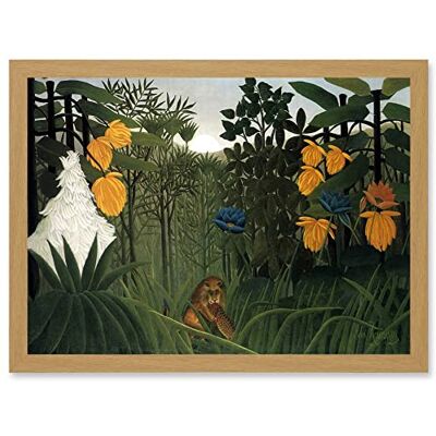 Artery8 - Henri Rousseau The Repast Of The Lion - A4 - Framed Print Artery8 - Henri Rousseau The Repast Of The Lion - A4 - Framed Print